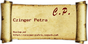 Czinger Petra névjegykártya